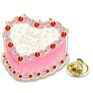 Pins taart "Bad bitch" White-pink-red-gold