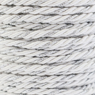 Trendy koord twisted 3mm White-silver