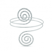 Arm cuff spiraal Silver
