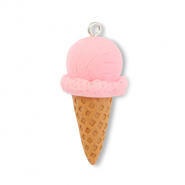 Resin hangers ijslolly Pink-light brown