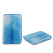 Natuursteen kralen agaat rechthoek Transparent blue