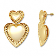 Trendy oorbellen hart Gold