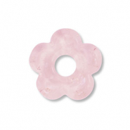 Glaskralen bloem Light pink