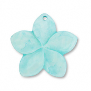 Schelp hanger bloem Light blue
