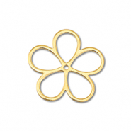 Bedels DQ metaal bloem Goud (nikkelvrij)