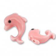 Kralen keramiek dolfijn Coral pink