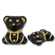 Acryl kralen beer Black-gold