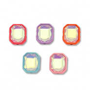 Kralen metaal enamel rechthoek Multicolour