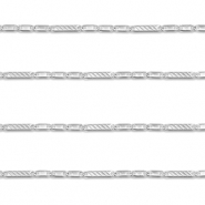 Roestvrij stalen (RVS) Stainless steel onderdelen jasseron plat Silver