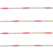 Roestvrij stalen (RVS) Stainless steel onderdelen jasseron met staaf Gold-pink