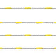 Roestvrij stalen (RVS) Stainless steel onderdelen jasseron met staaf Silver-yellow