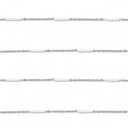 Roestvrij stalen (RVS) Stainless steel onderdelen jasseron met staaf Silver-white