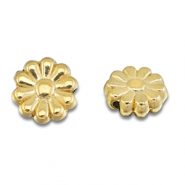Roestvrij stalen (RVS) Stainless steel kralen bloem Gold