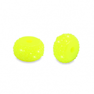 Resin kralen rondellen 8mm Neon yellow