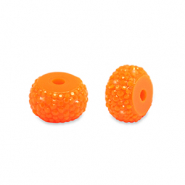 Resin kralen rondellen 6mm Neon orange