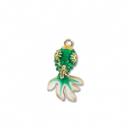 Eco-brass&reg; metaal bedels vis Gold-green-white
