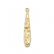 Roestvrij stalen (RVS) Stainless steel bedels druppel Gold