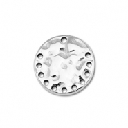 Roestvrij stalen (RVS) Stainless steel bedels / tussenstuk rond Silver