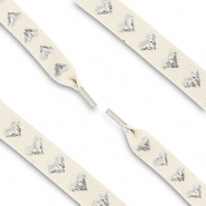 Trendy veters met hartjes Off white-silver