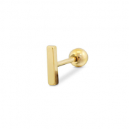 Roestvrij stalen (RVS) Stainless steel oorpiercing Gold