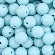 16 mm DQ acryl kralen Pastel blue