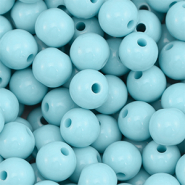 10 mm DQ acryl kralen Pastel blue