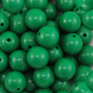 16 mm DQ acryl kralen Dark green