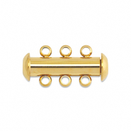 Roestvrij stalen (RVS) stainless steel onderdelen multi-ketting magneetsluiting Gold