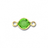 Roestvrij stalen (RVS) stainless steel onderdelen tussenstuk rond Gold-green