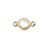 Roestvrij stalen (RVS) stainless steel onderdelen tussenstuk rond Gold-transparent