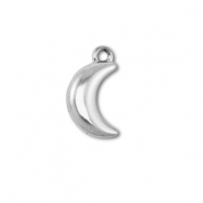 Roestvrij stalen (RVS) Stainless steel bedels maan Silver