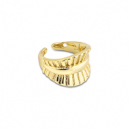 Roestvrij stalen (RVS) Stainless steel oorbellen ear cuff Gold