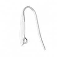Roestvrij stalen (RVS) Stainless steel onderdelen oorbellen / oorhanger met oogje Silver