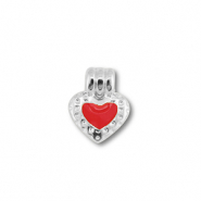 Bedels DQ metaal hart Antiek zilver (nikkelvrij)-red