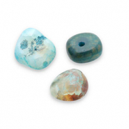 Natuursteen kralen agaat Multicolour blue