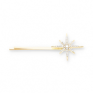 Haaraccessoires schuifspeld ster met strass Gold-transparent