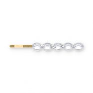 Haaraccessoires schuifspeld met strass Gold-transparent
