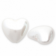Imitatie zoetwaterparels hart White