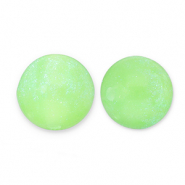 6 mm acryl kralen met glitter Light green-turquoise