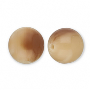 Resin kralen 14mm Camel-light brown