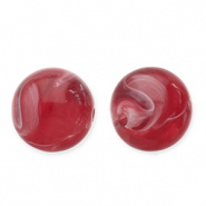 12 mm acryl kralen rond Red-white