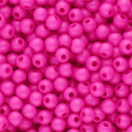4 mm acryl kralen shiny Magenta pink