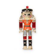 Broches notenkraker Gold-black-red