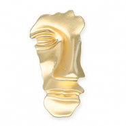 Statement broches met oogje gezicht Gold