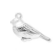 Roestvrij stalen (RVS) Stainless steel bedels vogel Silver
