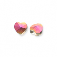 Fashion Facet kralen hart Silver-AB coating