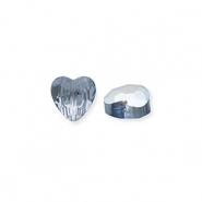 Fashion Facet kralen hart Blue-pearl shine coating