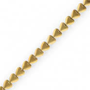 Hematite kralen hart Gold