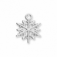 Bedels metaal sneeuwvlok Silver