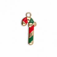 Bedels metaal zuurstok Gold-red-green